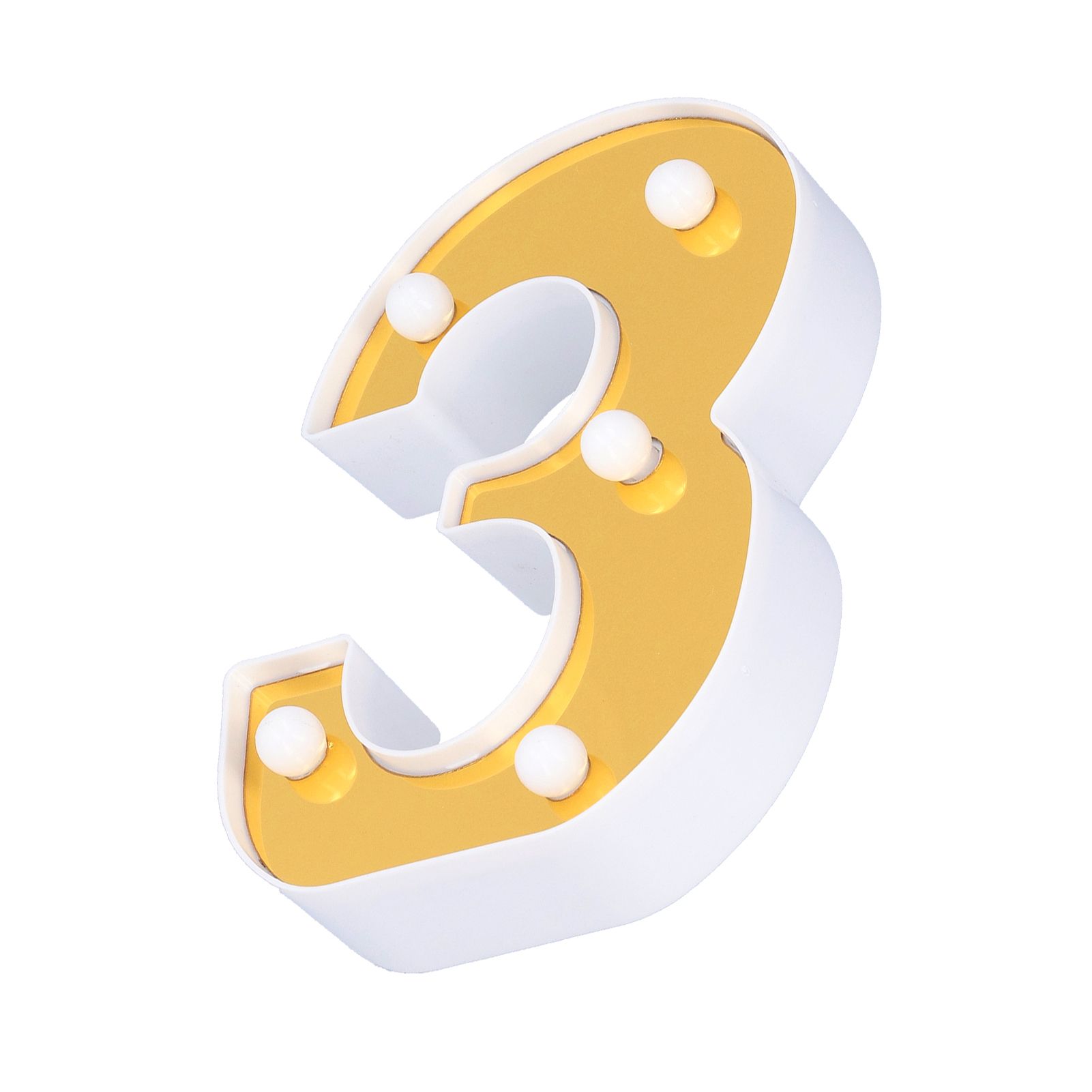 Sign Light Easy To Carry Gold Number For Home Decoration Special