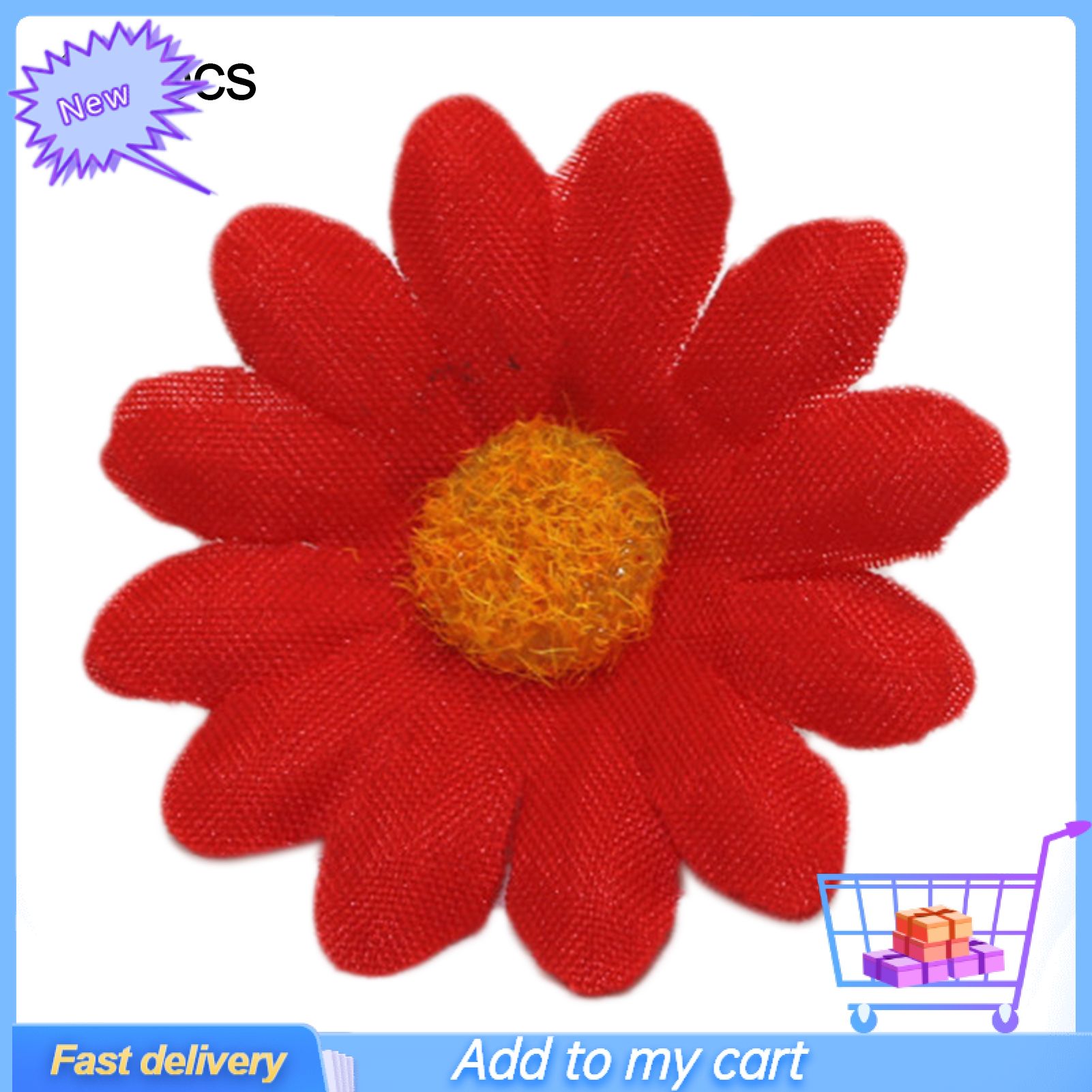 100Pcs Artificial Flower Head Sunflower Home Decor  Silk Flower Scrapbooking Craft Simulated Bouquet for Garden