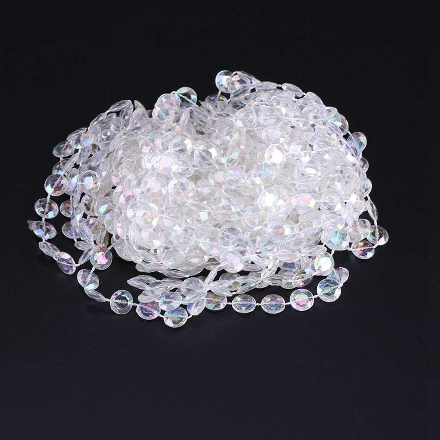 Bead Curtain 10m/roll 10mm Acrylic Crystal-like String Beads Wedding/Birthday/Party Decor DIY Crafts home decorationsr