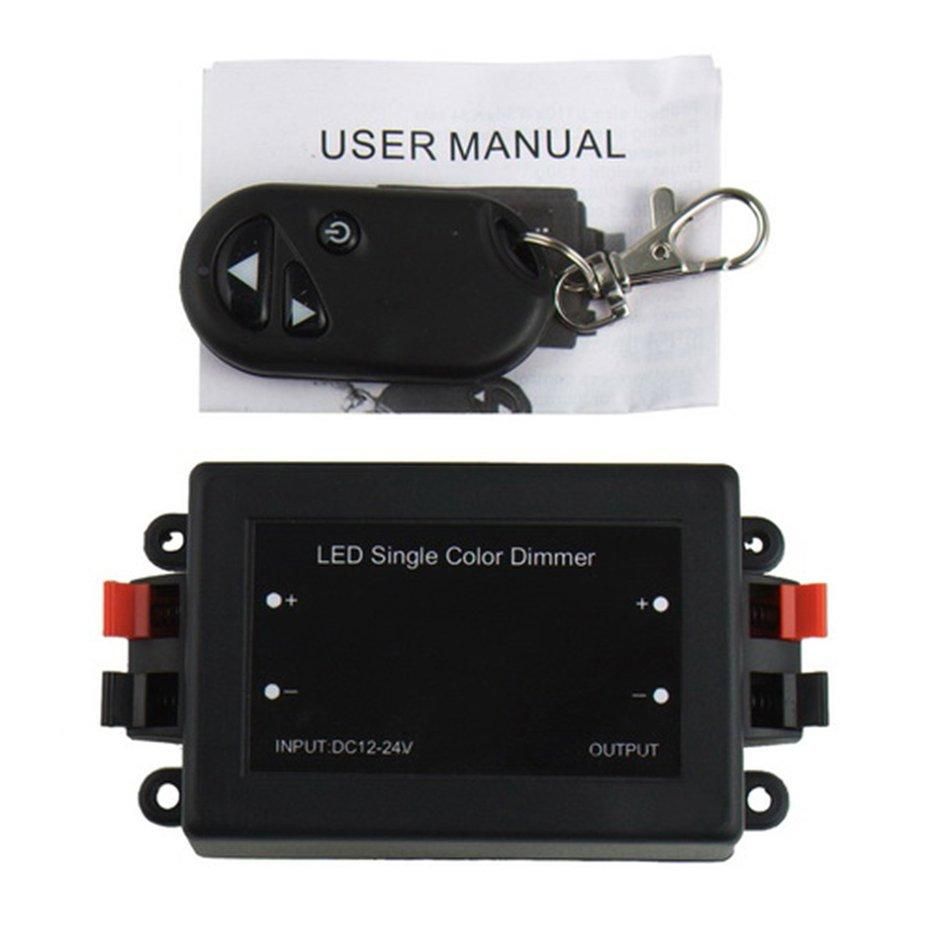 Wholesale Promotion 1pcs 12V-24V MR16 Spotlight Wireless Single Color RF Remote Control LED Light Dimmer Controller