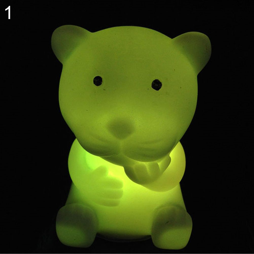 Cute Chinese Zodiac Animal Shaped LED Flashing Color Changing Decor Night Light