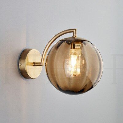 Modern Glass Ball Wall Sconce Light Fixture Nordic en Bedside Indoor Living Room Lighting Luminaire Home Decoration Hallway