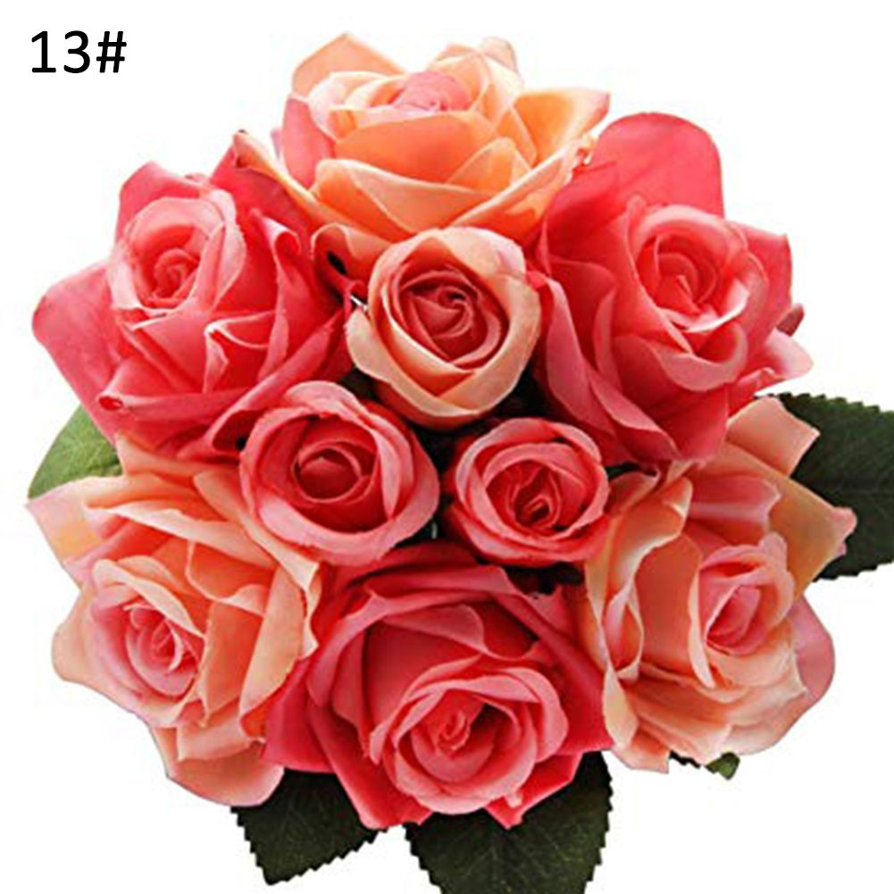 1Pc Artificial Rose Flower Photograph Prop Wedding Party Home Office Table Decor