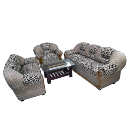 S-1018 MALAYSIYAN PROCESS WOOD SOFA 2+2+1 SUPER QUALITY , 5 PCS