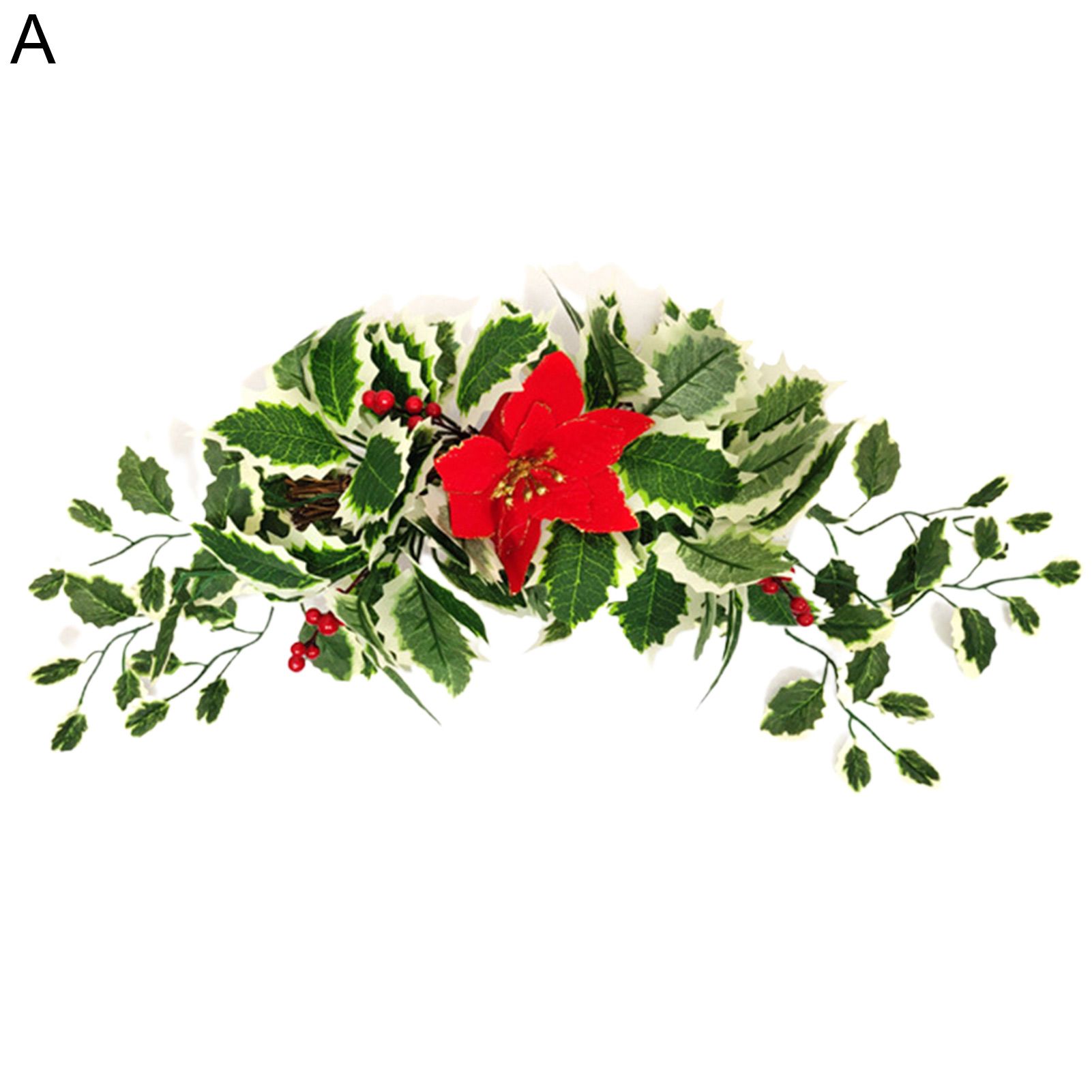 Christmas Swag Long Lasting Artificial Poinsettia Flower Swag Decor
