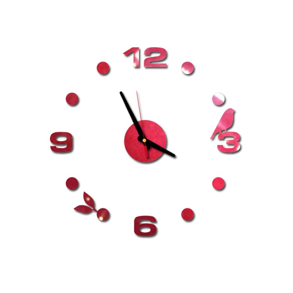 3D Acrylic Mirror Effect Wall Clock Quartz Watch DIY Sticker Decal Home Decor