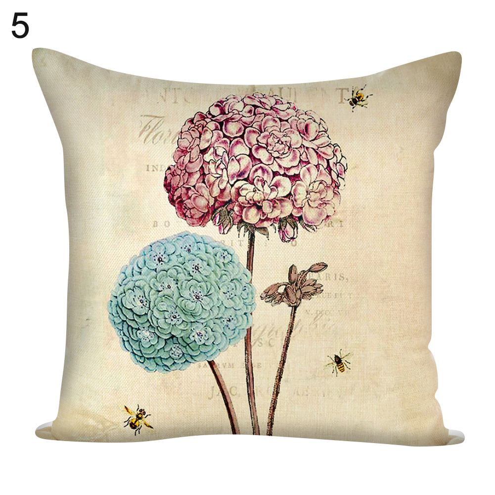45x45cm Art Flower Linen Throw low Case Cushion Cover Home Car Sofa Decor