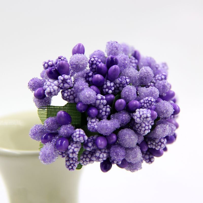 12pcs Artificial Stamen Bud Berry DIY Crafts flower for Wedding Party Candy Box Decoration Scrapbooking wreaths Fake Flowers
