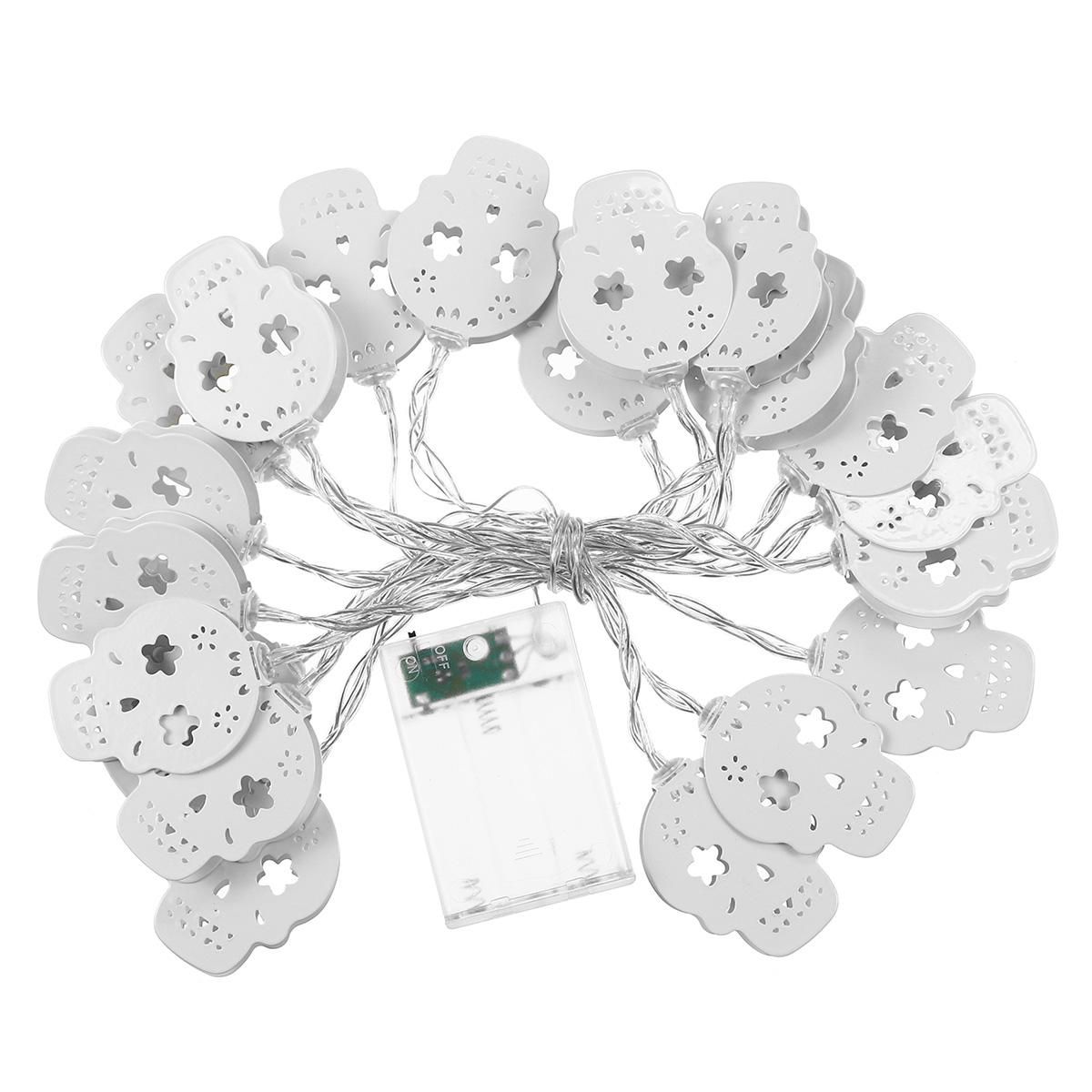 Light up life 【3M】Halloween Skeleton String Light LED Warm & Colorful Lamp Outdoor Home Decor Prop