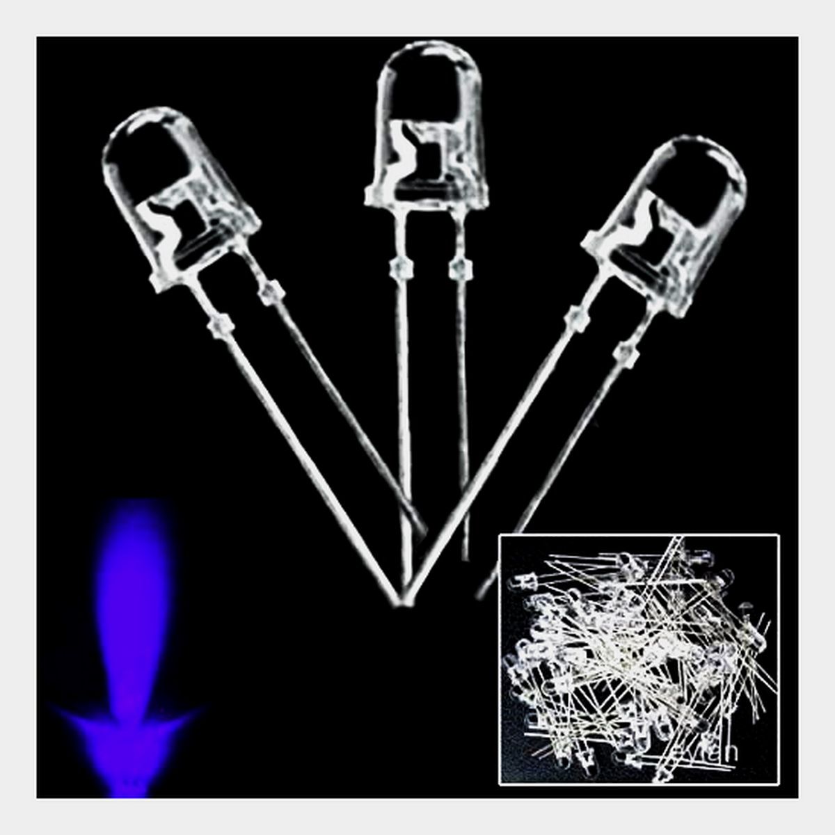10Pcs 5Mm Round Uv Led
