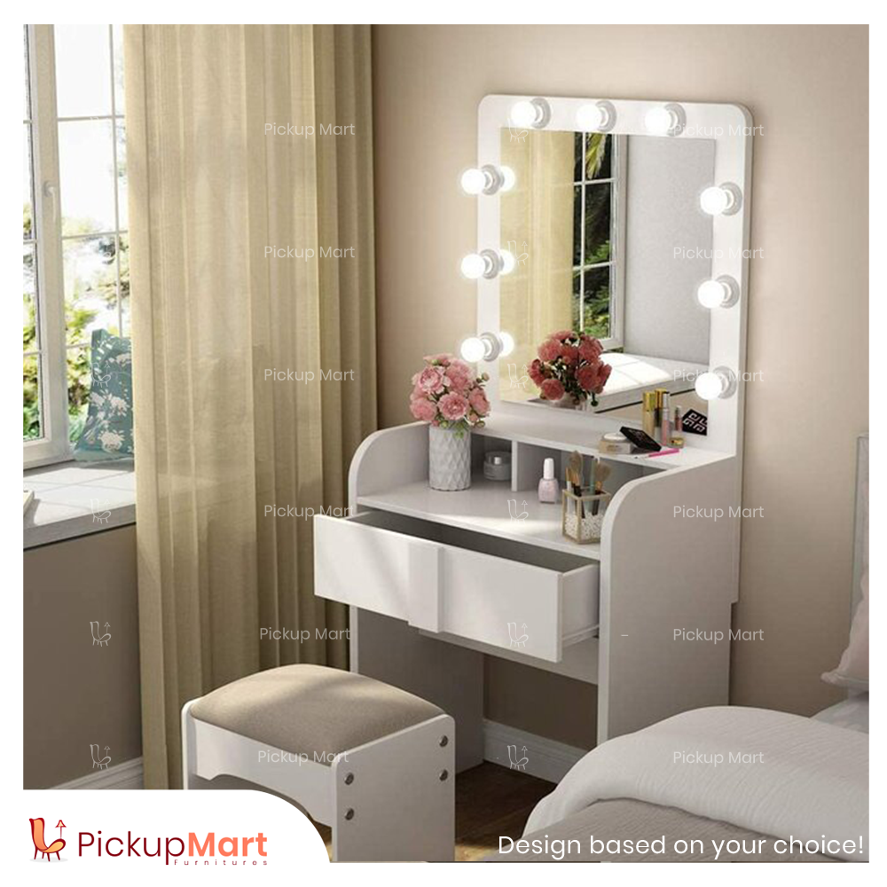 Vanity Table with Tool  Dressing Table  Mirror with light