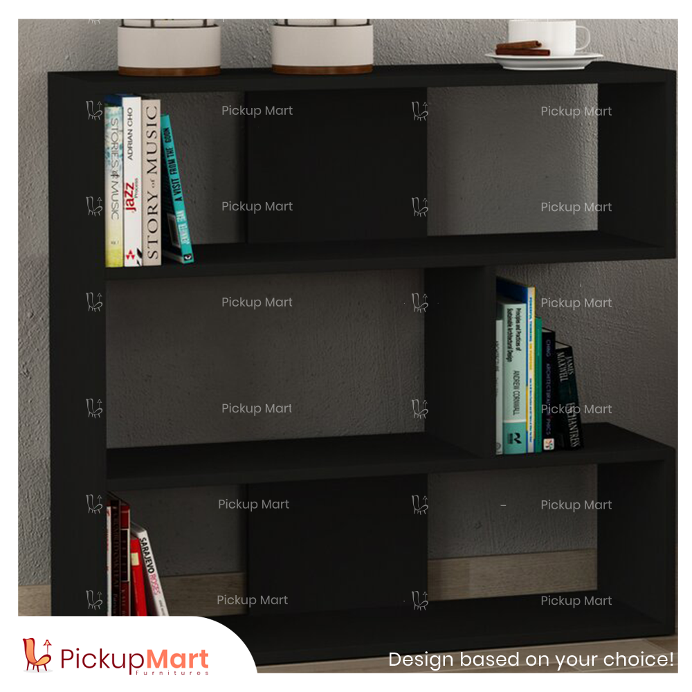 Laminated Board Book Shelf  BS - 82 (Black)
