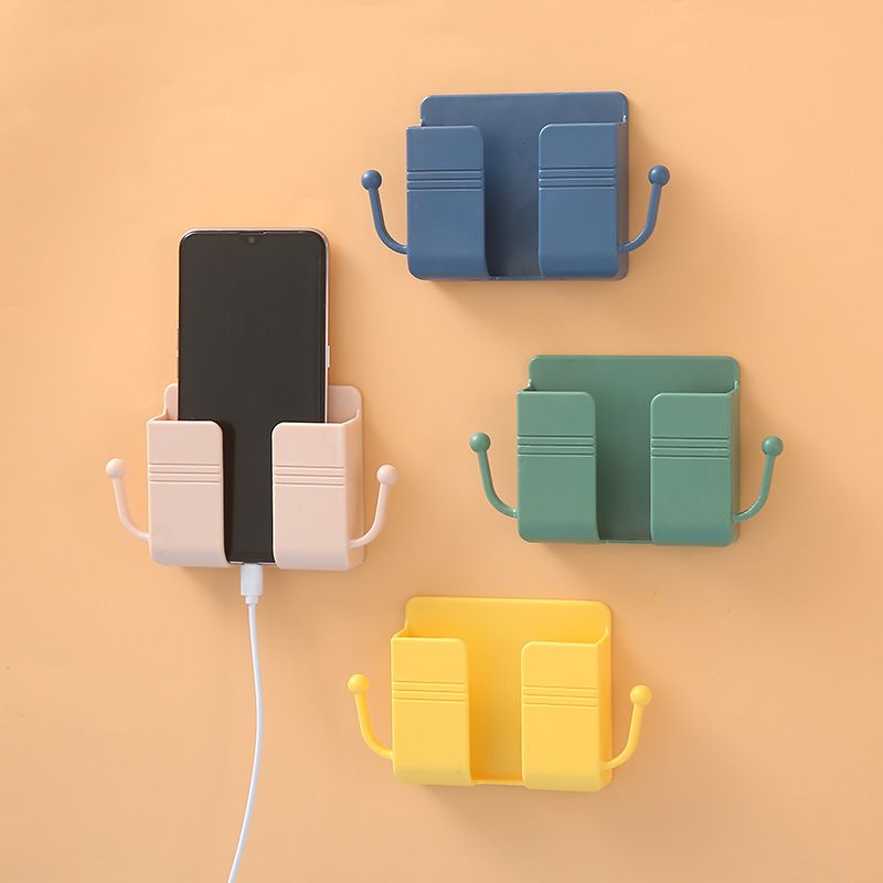 Wall-mounted Mobile Remote Control Storage Box Phone Holder Stand