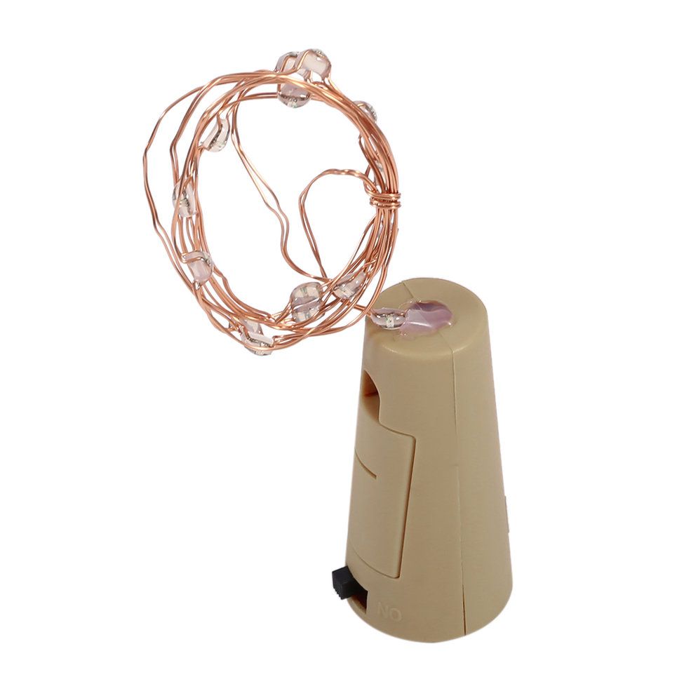 Romantic Copper Wire Cork Shaped LED Night Starry Light String Lamp Light