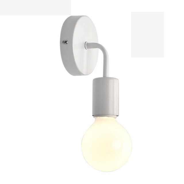 Wood Wrought Iron Wall Lamp Modern Minimalist Wall Lights Fixture E27 For Living Room Home Indoor Sconces Lighting Decorative