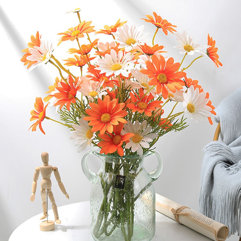 1Pc 53cm Artificial Daisy Flower 5 Heads Fake Flower Party Home Vase Decoration Photography Flowers