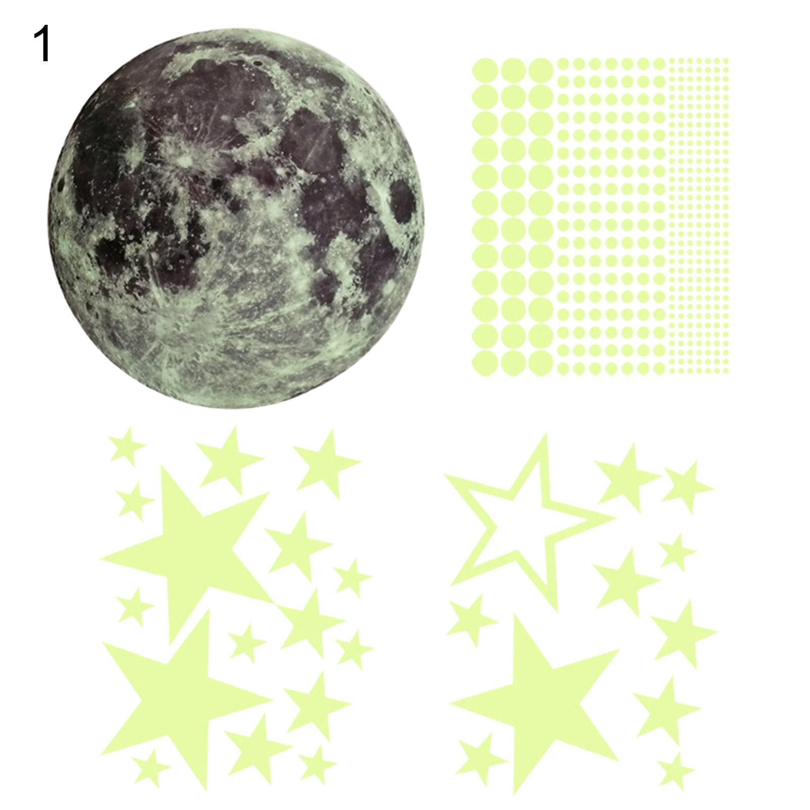 Wall Sticker S Adhesive 3D Luminous Moon Star Wall Sticker