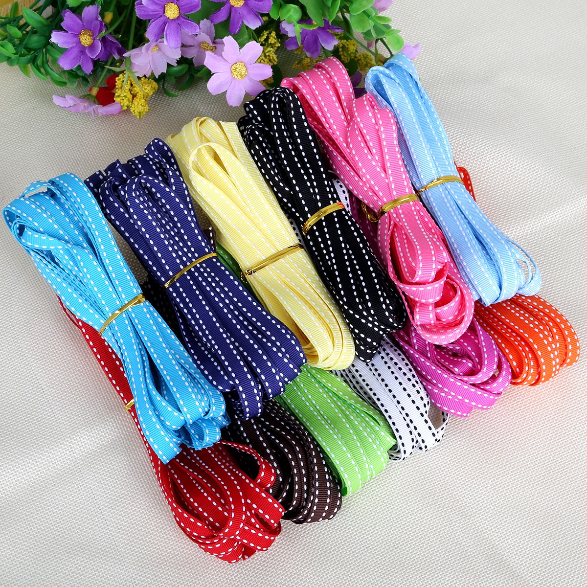 5 yards/pack Threaded Belt Wedding Christmas Party Decorations DIY Bow Craft Ribbon Card Gift Packaging Supplies