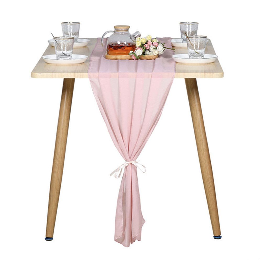Yfashion ffon able  Runner Sheer Romantic Rustic able  Runner For Wedding Party Baby Shower Decor color: red