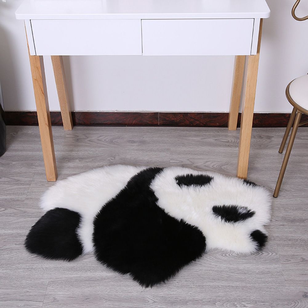 Yfashion 60*90cm Plush Carpet Cartoon Panda Koala Non-slip Rectangle Living Room Bedroom Floor Mat