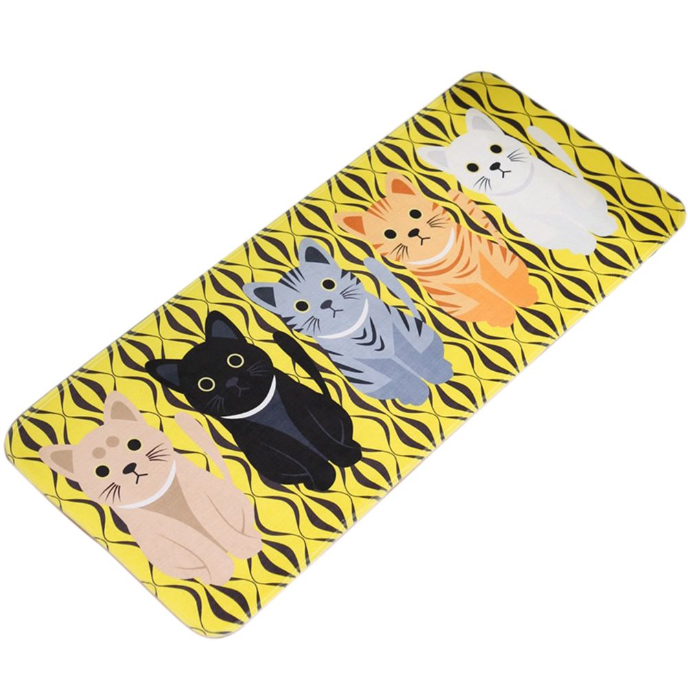 Floor Mat Animal Cat Printed Bathroom Kitchen Carpet Doormat Room Anti-Slip