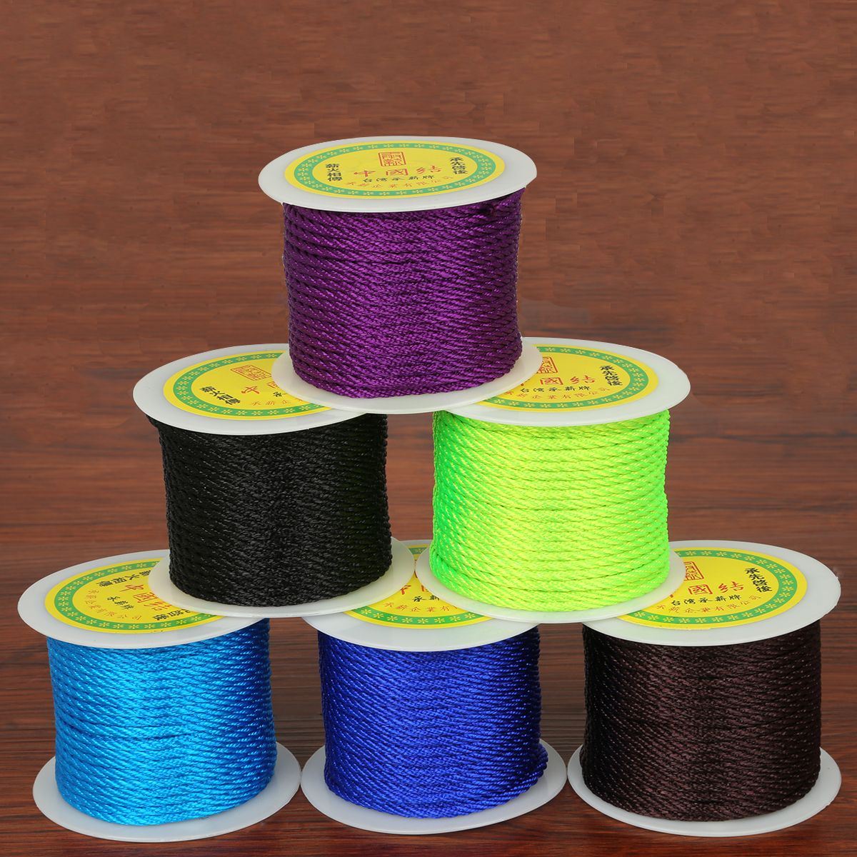 27-49 yd/roll Yingluo Thread Chinese Knot Rope 1-3mm Silk Satin Rope Nylon Rope DIY Hand Braided Rope