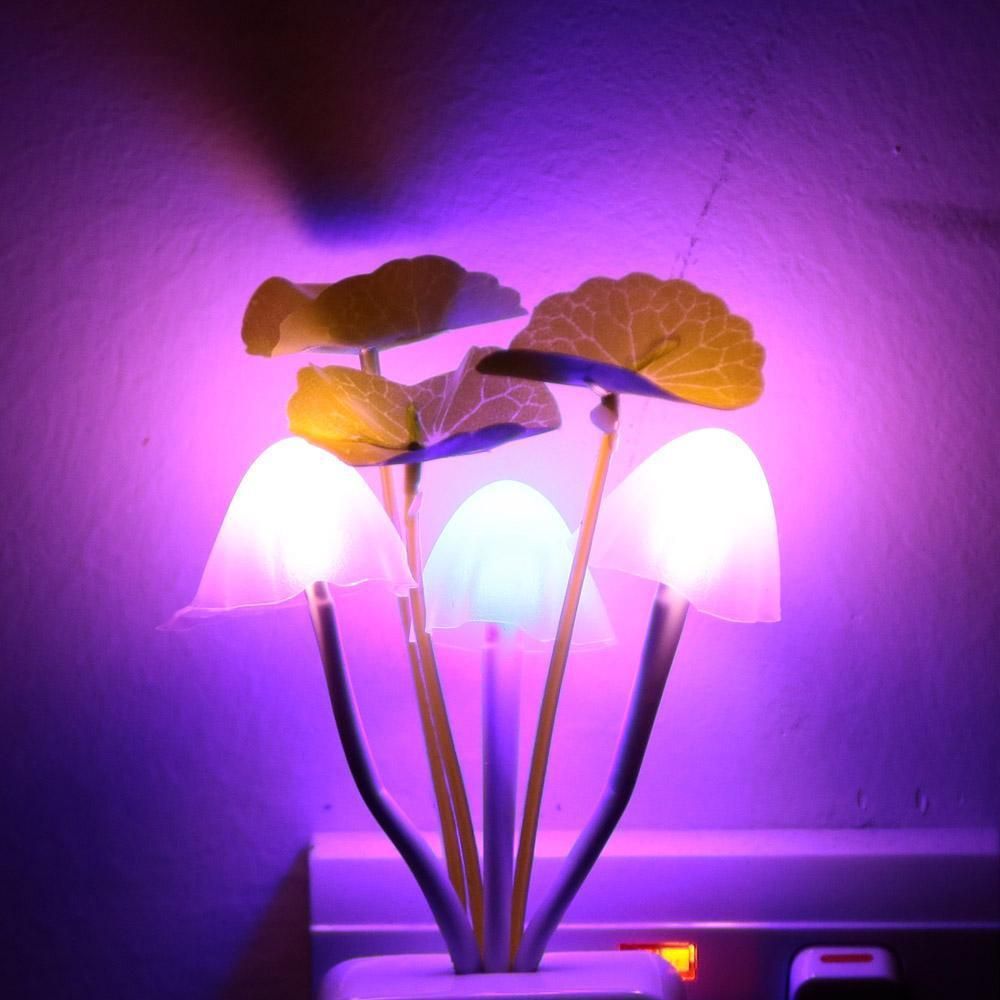 ROMANTIC SENSOR COLOR CHANGING HOME LED MUSHROOM NIGHT LIGHT BED LAMP (Multicolor)