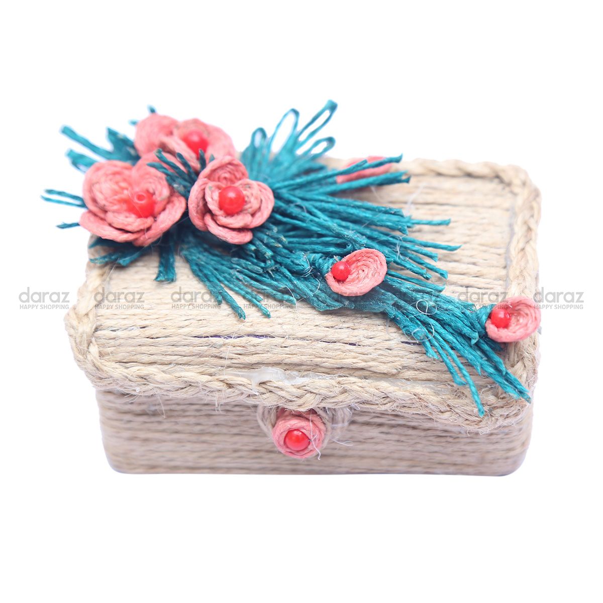 Hand Made Jute Multicolor Card Holder/ Gift Box