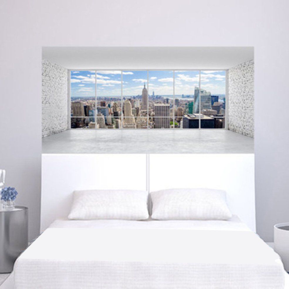 MA Three-dimensional city overlook stickers Waterproof Sticker Self-adhesive tile-multi-color mixed