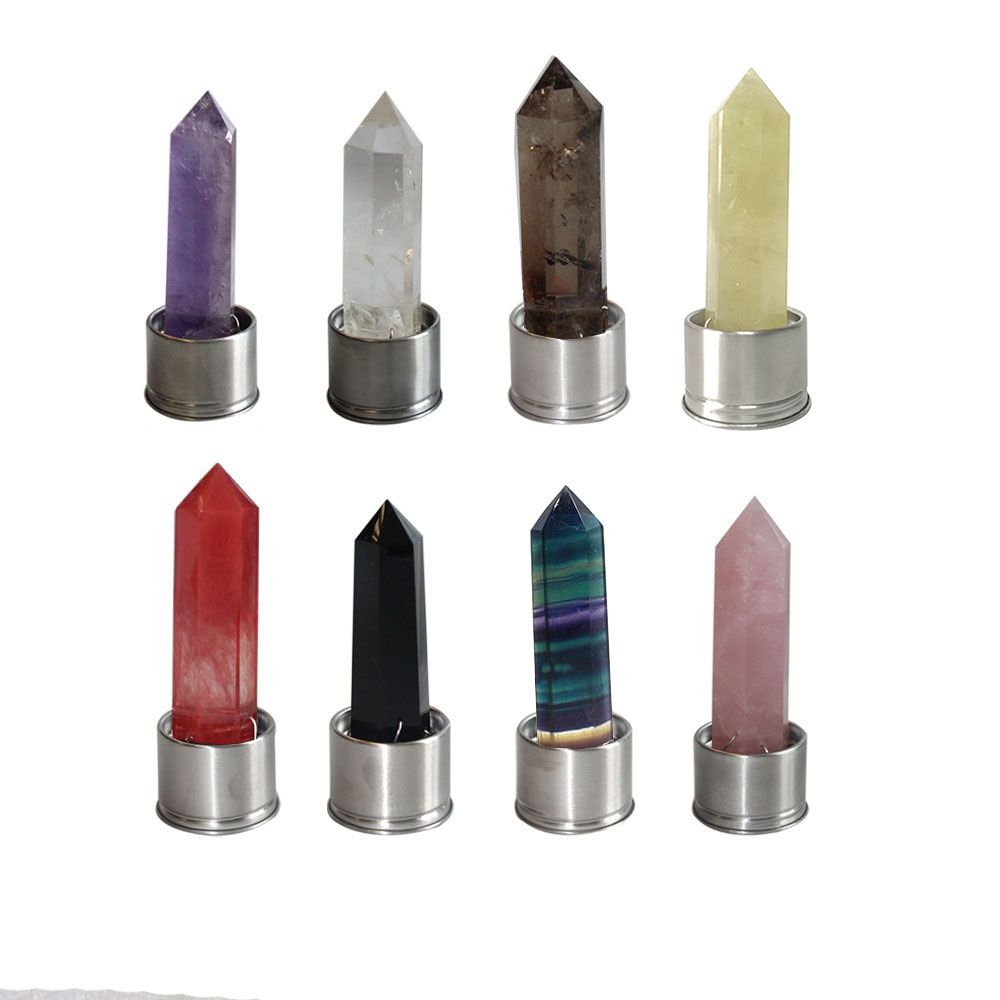 Gemstones Natural energy Quartz Crystals Colorful hexagonal prism Stone crystal Rose Quartz Crystal