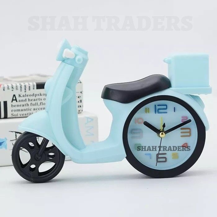 VESPA LX 1054 WEKER CLOCK - VESPA MOTORCYCLE WEKER CLOCK - CHARACTER WEKER CLOCK - TABLE CLOCK - ALARM CLOCK