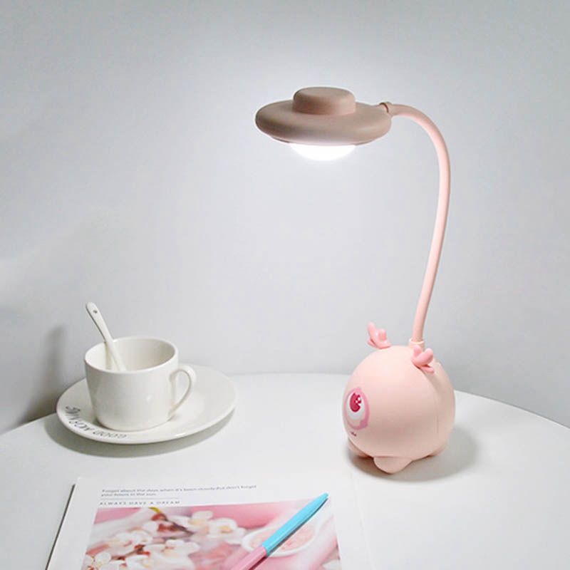 Cartoon Silicone One Eyed Monster Press Sensor LED Night Light for Children Baby Kids 3 Modes Eye Protection USB LED Night Lamp Pink