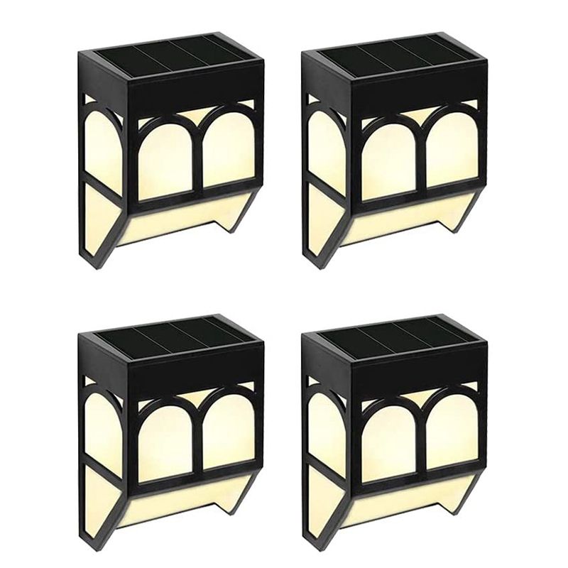 4PCS 2LED Solar Light Wall Light, Waterproof Deck Decorative Landscape Light for Yard Patio ,Warm White/Color Changing