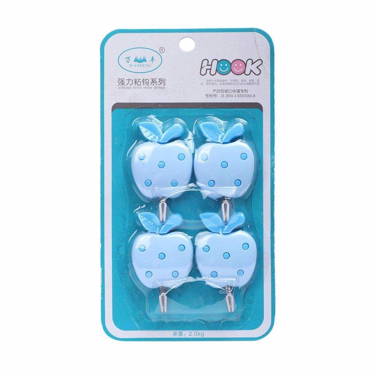 Premium Quality 4 pcs set Colorful Wall Hooks Towel Heavy Duty Strong Adhesive Sticker Wall Hanger