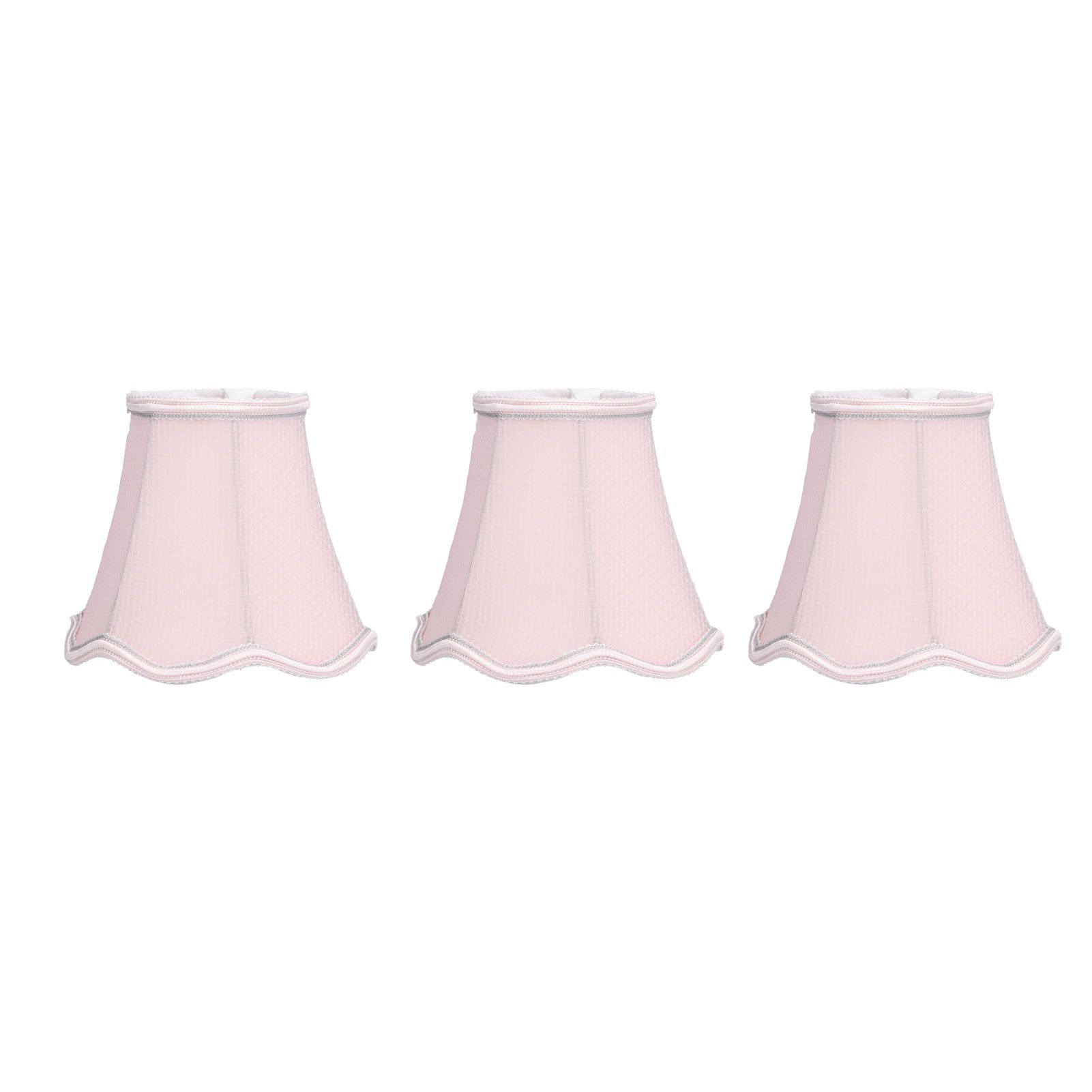 Chandelier Lamp Shade Fabric Pink Grids Pattern Lampshade For Home Hotels