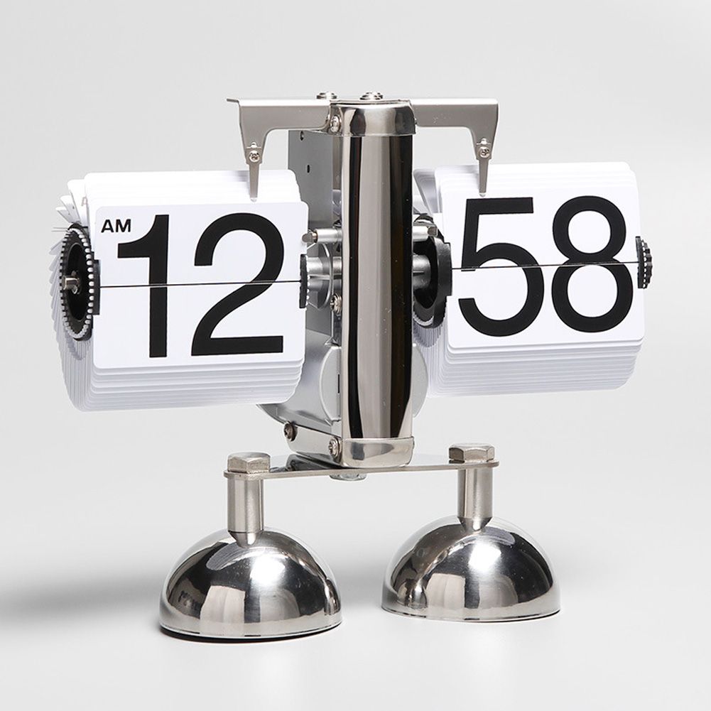 Yfashion Movement Automatic urning Page Clock Small Balance Living Room Clock Retro Art Clock