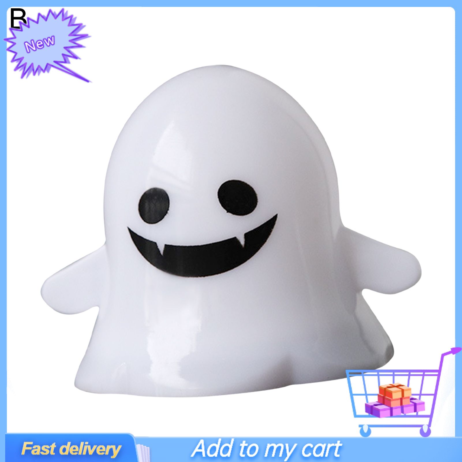 Ghost Lamp Cute Expression Design LED Halloween Decorative Ghost Light Venue Layout Props for Home