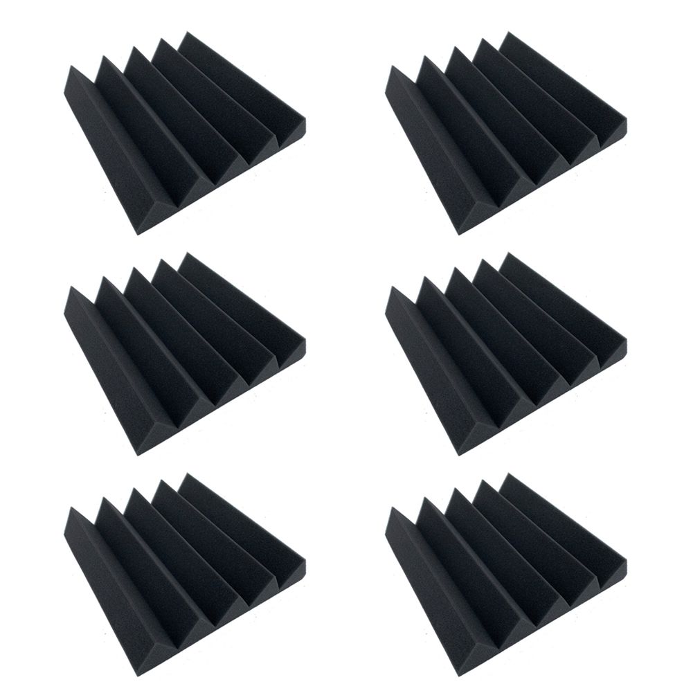 6Pcs/Set 25x25x5cm Soundproof Studio KTV Acoustic Panel Tile Foam Cushion Pad
