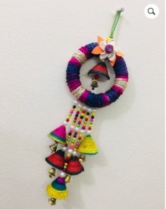 Handmade Colorful Wind Chime Jute Doorbell   / Jute Doorbell  / Door Bell