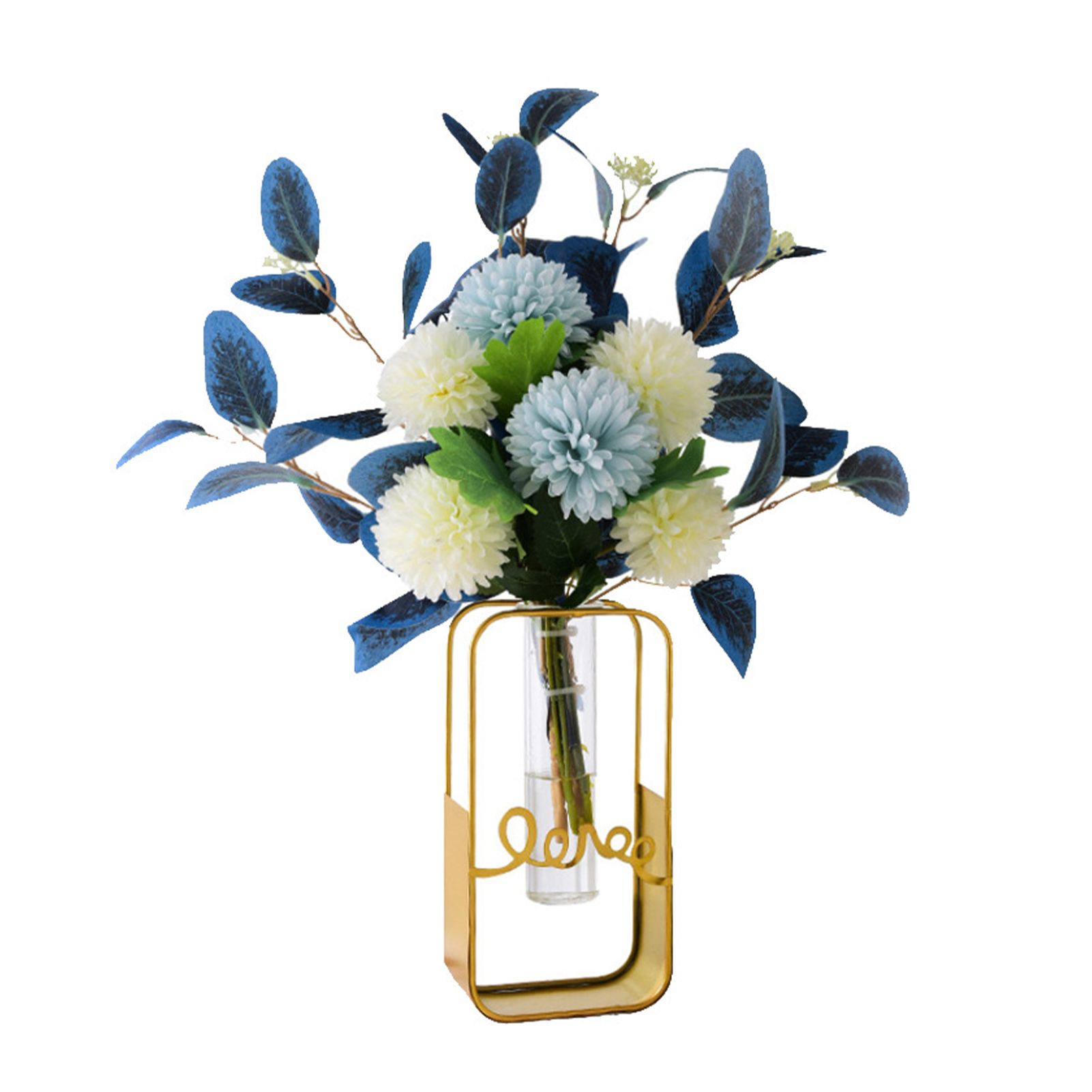 Flower Vase Decorative Attractive Iron Leakproof Simple Hydroponic Planter Bottle Container for Home