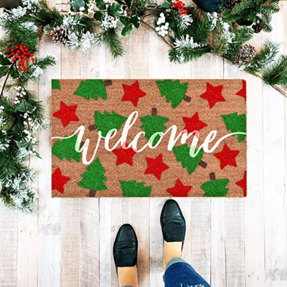 Doormat Indoor Entrance Christmas Doormats Welcome Home Carpet Front Door Mat Decorations Xmas Bathroom Rug
