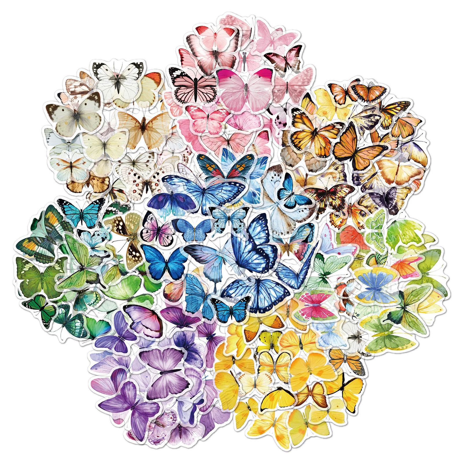 Glass Sticker Nice-looking Decorative Butterfly Cup Wall Decal