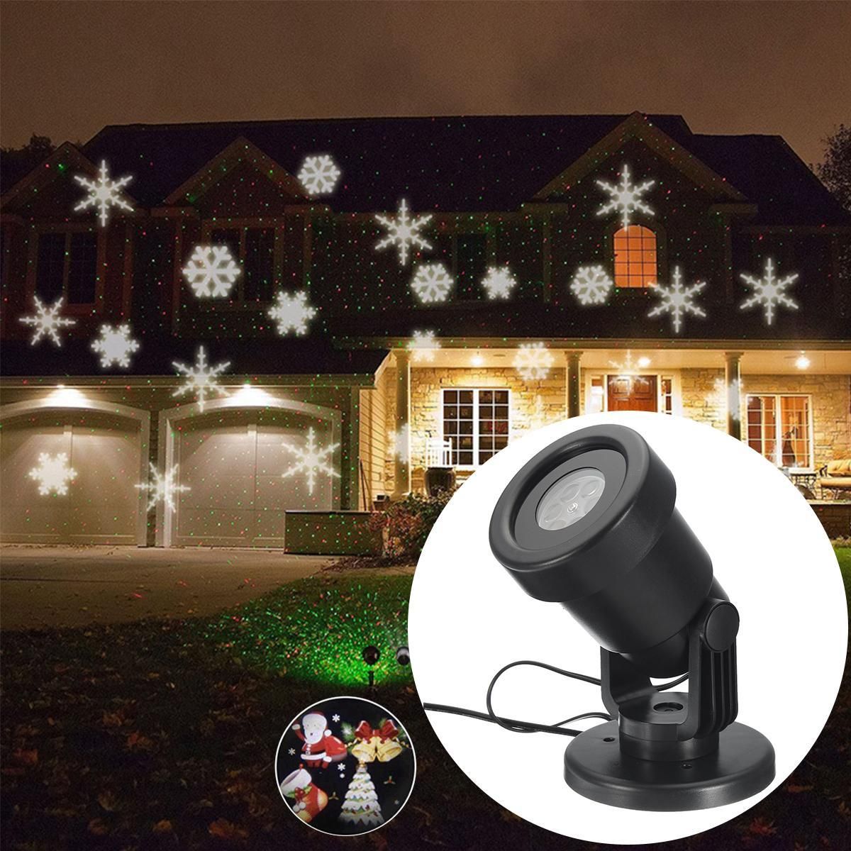 Outdoor Moving Laser Projector LED Lights Christmas Landscape Xmas Decor Lamp EU