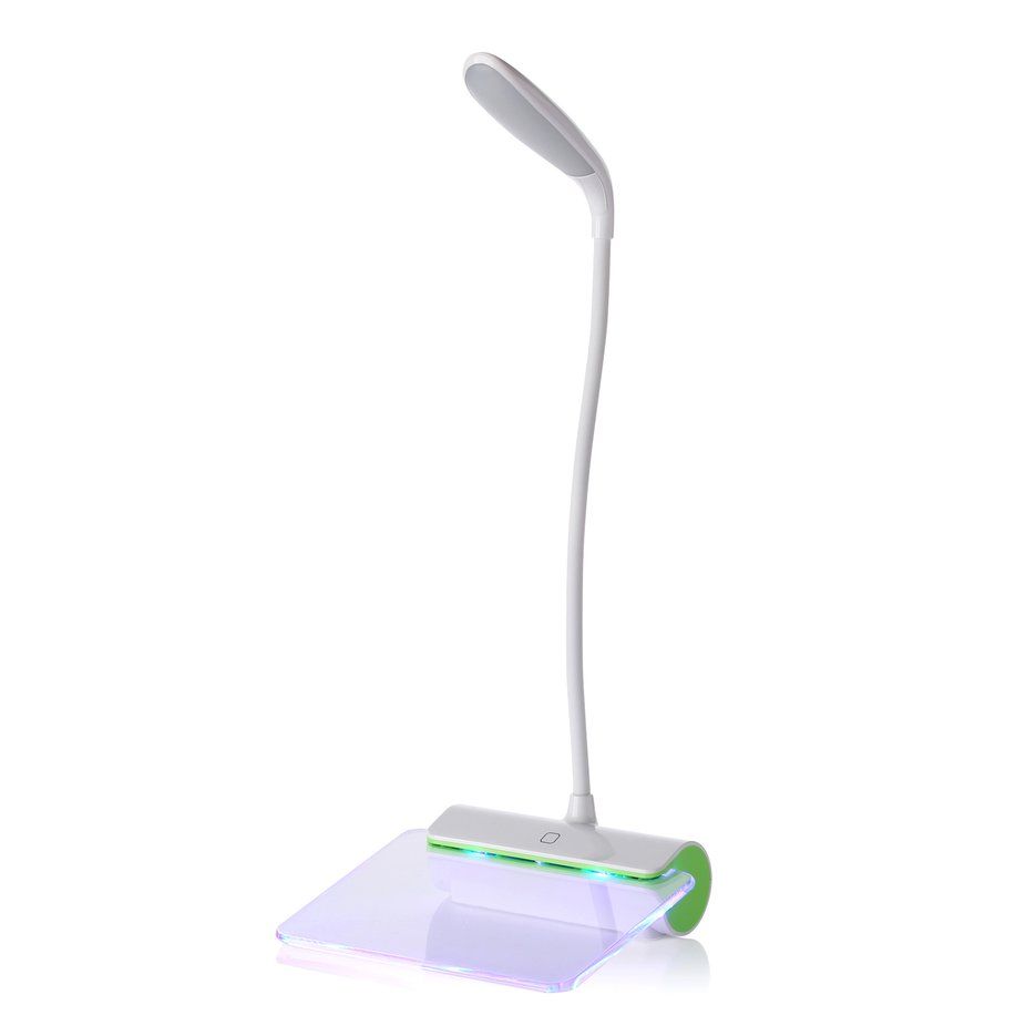 LED Table Lamp With Message Board USB Reading Lamp Eye Protecting Desk Light green