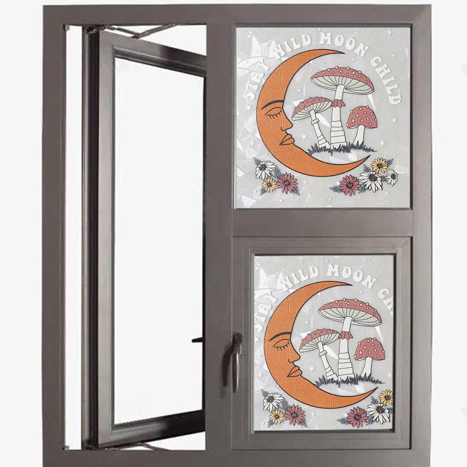 ECHIDNA Glass Sticker Removable Easy to Stick Window Decorative Sticker