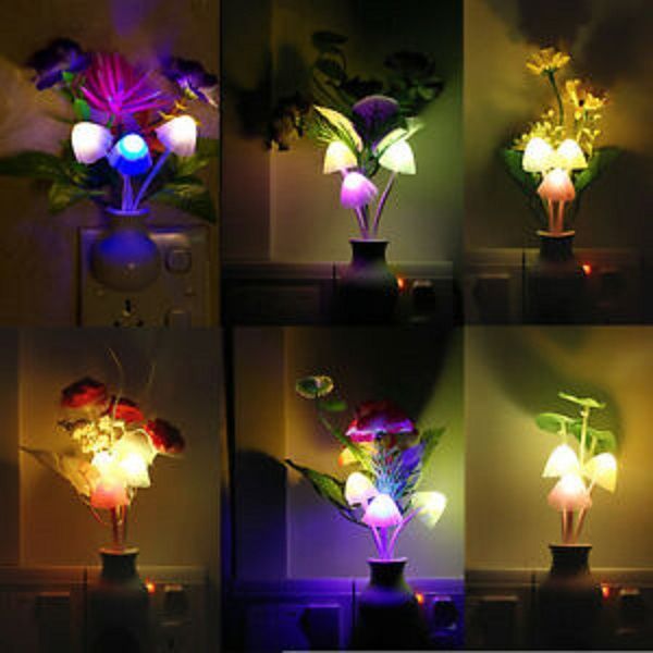 LED Mushroom Light With Light Sensor