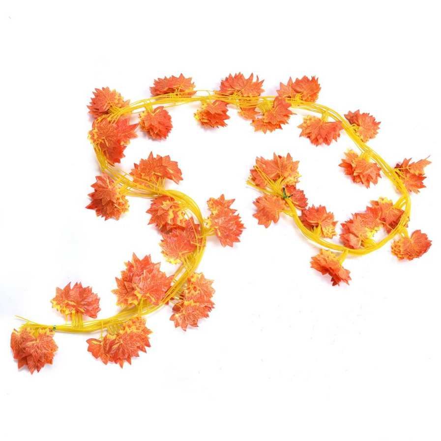 Simulation Maple Leaf Rattan Green Ceiling Decoration Flower Vine For