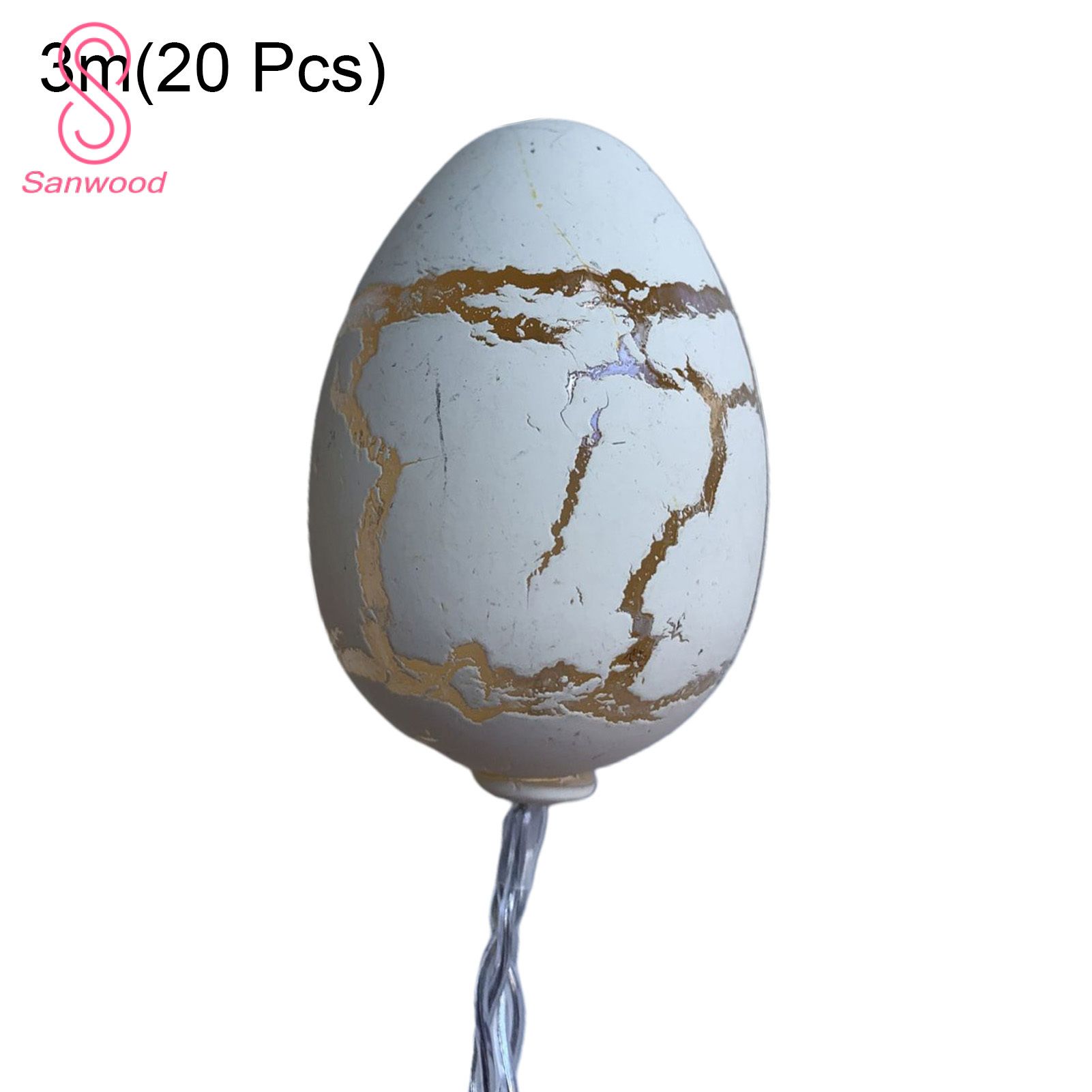 LED Cracked Egg String Light Xmas Easter Decoration Lanterns Party Home Decor
