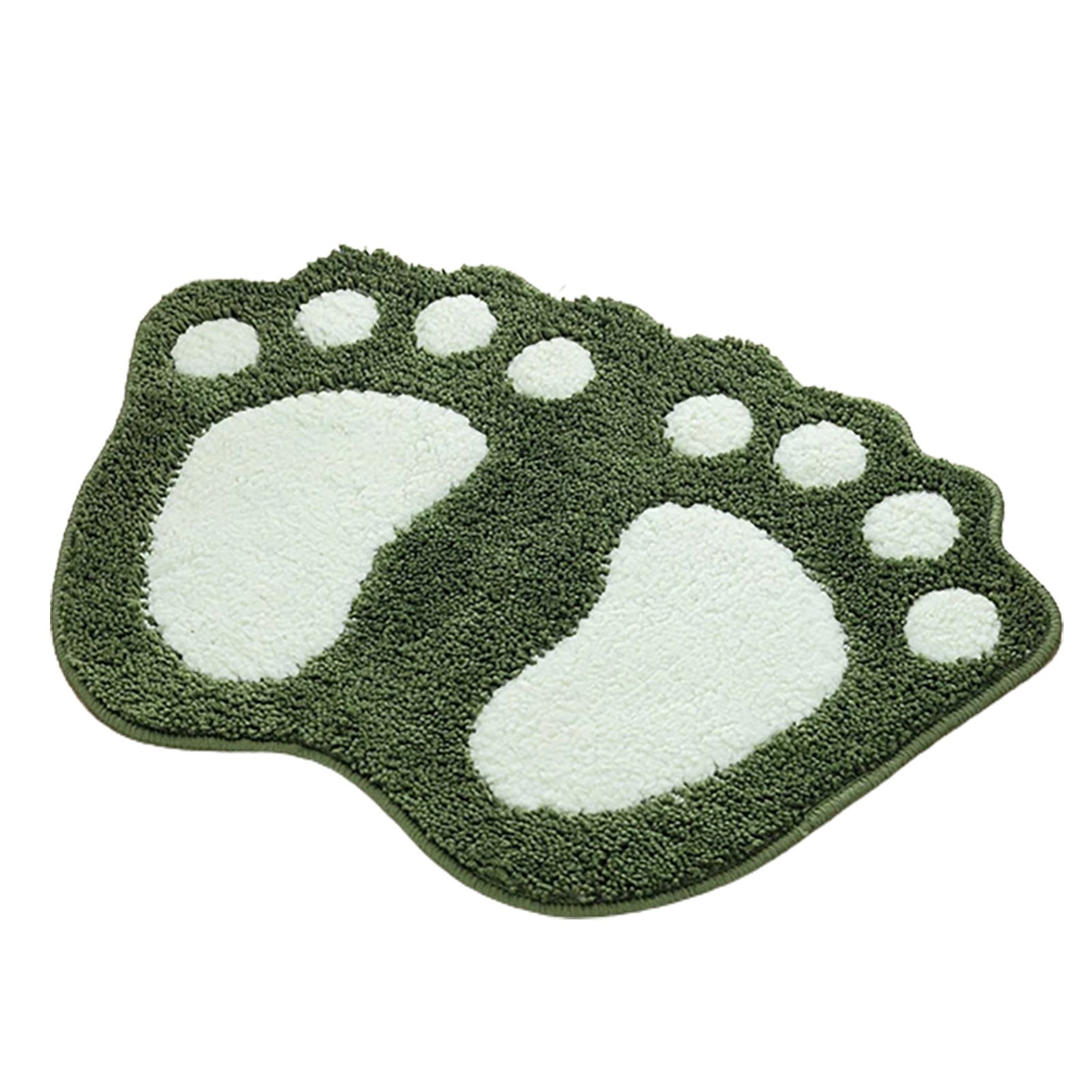 Big Feet Pattern Floor Mat Quick-Dry Polyester Foldable Anti-skid Carpet for Indoor
