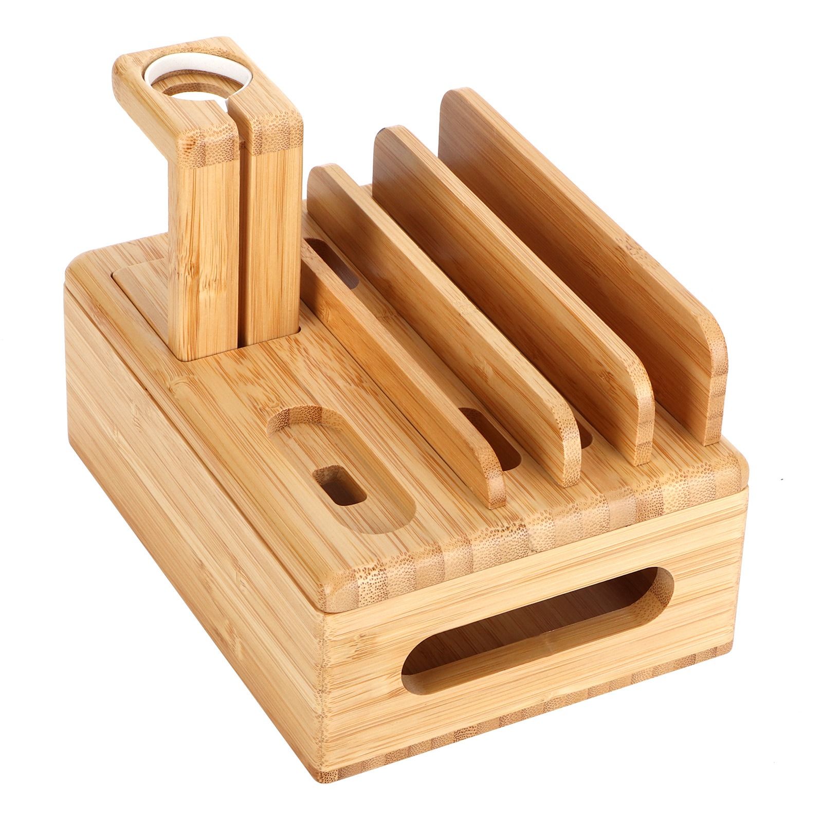 Stand Smoothly Surface Desktop Storage Box Bamboo Device for Dormitory Home Office Living Room